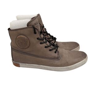 Blackstone Mens Sneakers 11 Grey Tan Leather Ankle  Boots Hi Tops Casual City